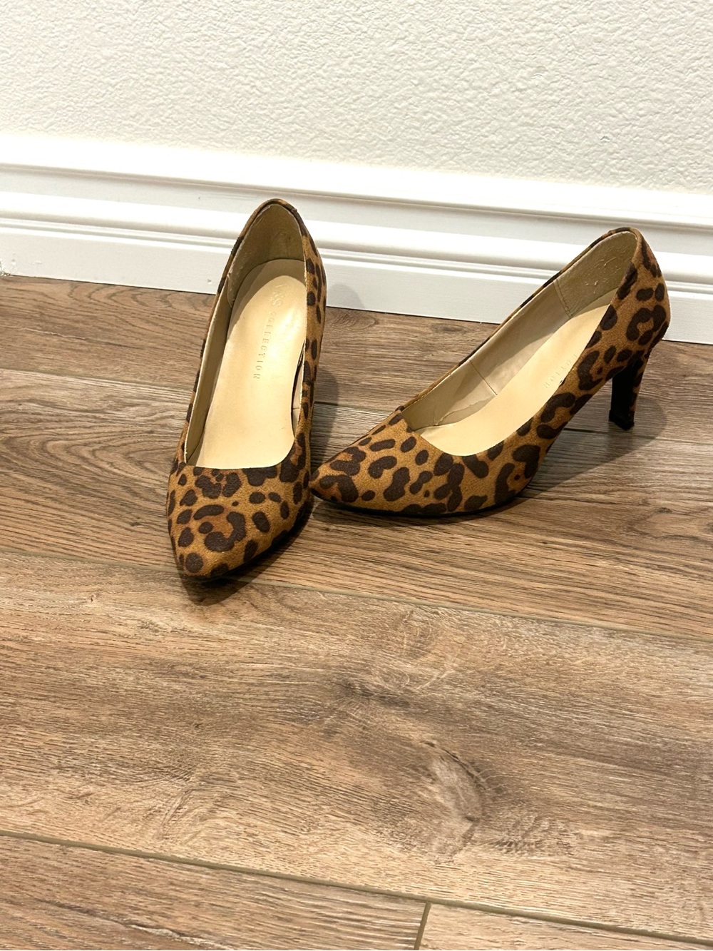 Leopard High Heels, US size 6 equivalent to UK size 4, from Marks and Spenser.
